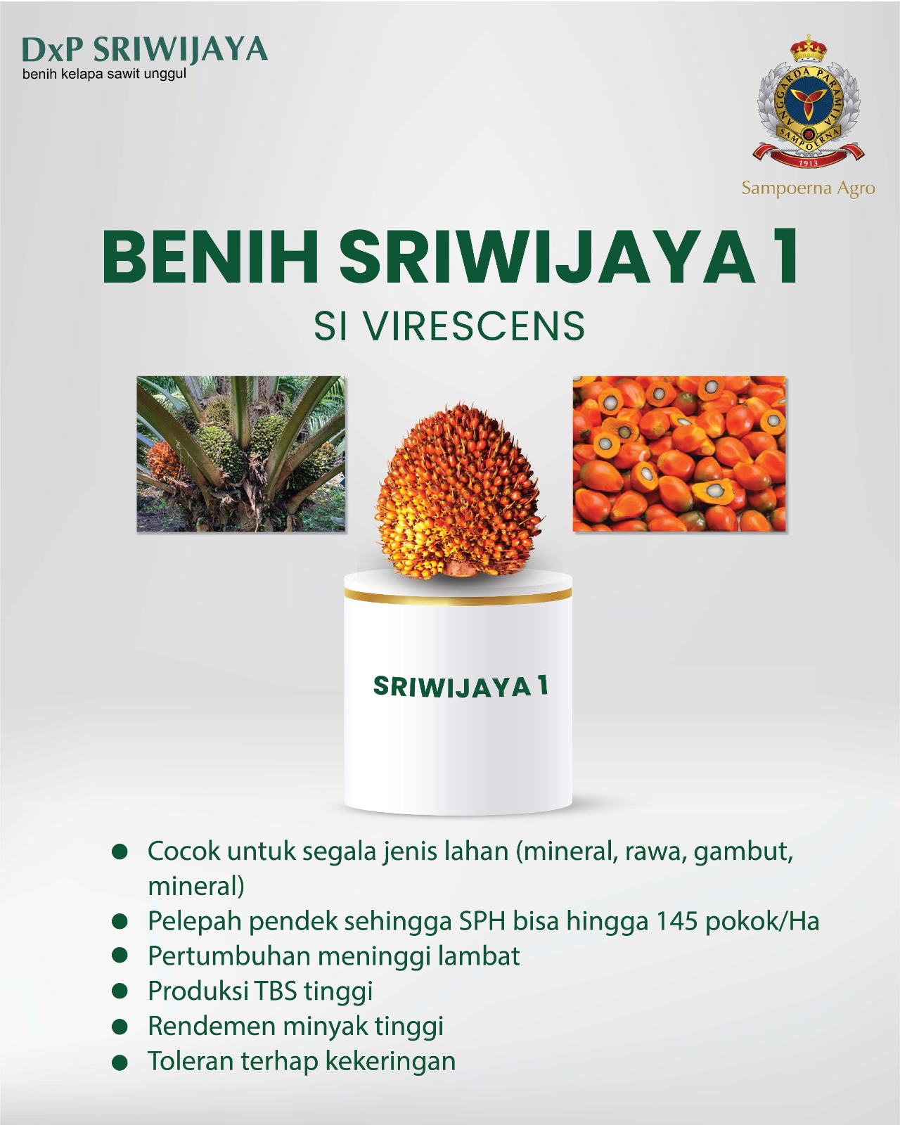 Materi varietas Benih Sriwijaya 1 SI Virescens